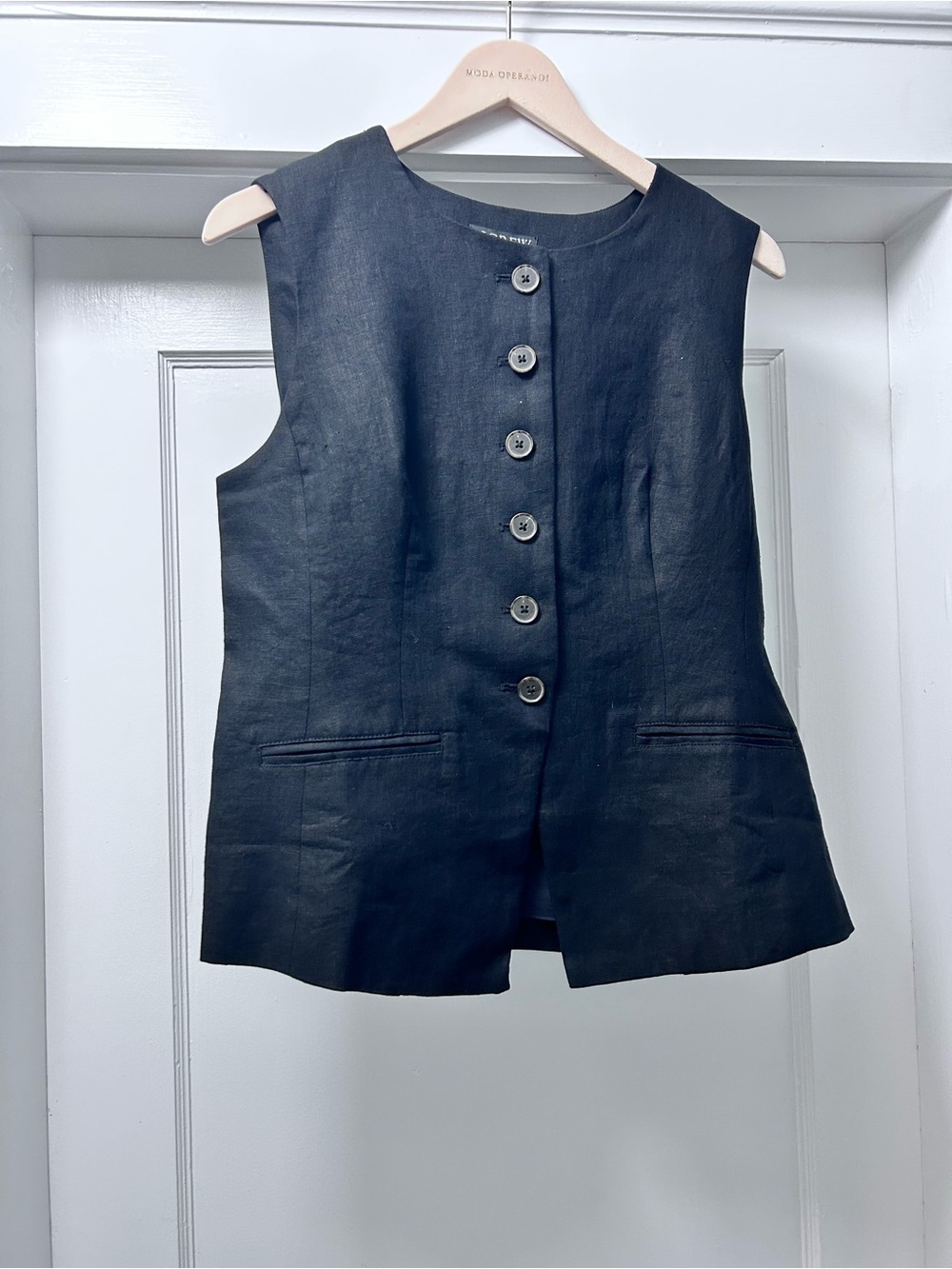 Black Linen Vest, new with tags - Picture 2 of 6